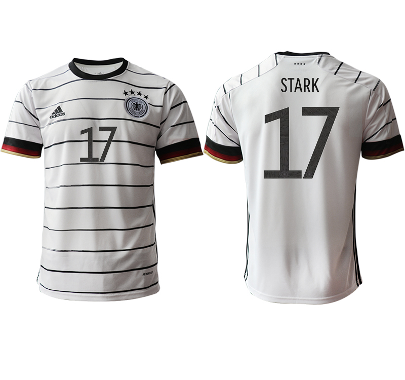 Men 2021 European Cup Germany home aaa version white #17 Soccer Jersey->belgium jersey->Soccer Country Jersey